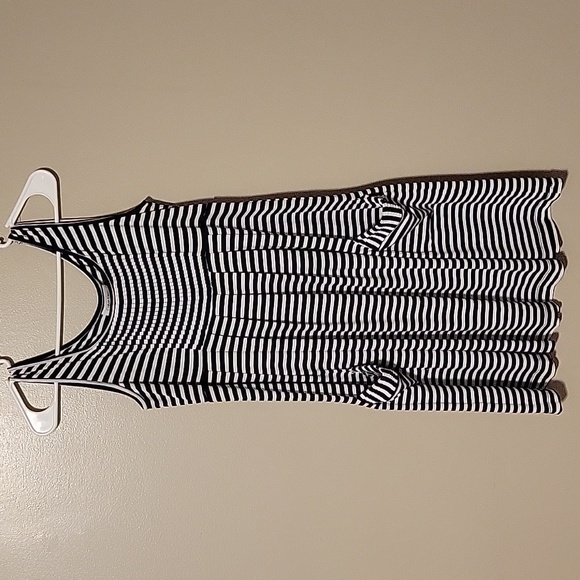 Calvin Klein Empire Waist‎ Baby Doll Striped Sleeveless Knee Length Dress Size 6 - Picture 1 of 6